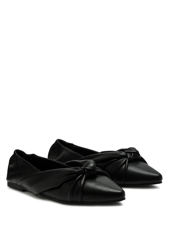 Norma Ballet Flats with Knot Detail