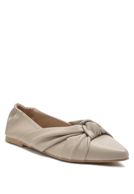 Norma Ballet Flats with Knot Detail