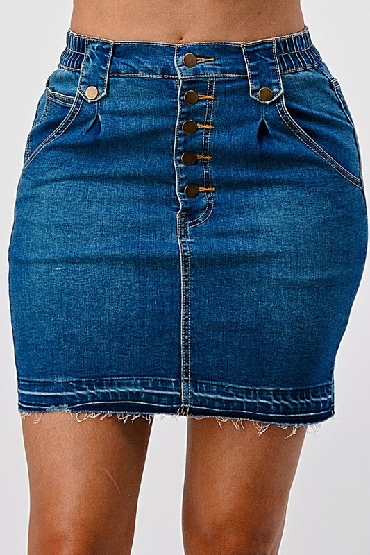 Cinched Waist Mini Skirt