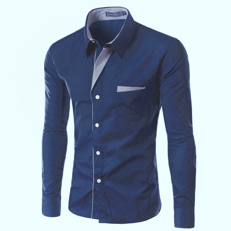 Men's Dress Shirts with Contrast Color Details