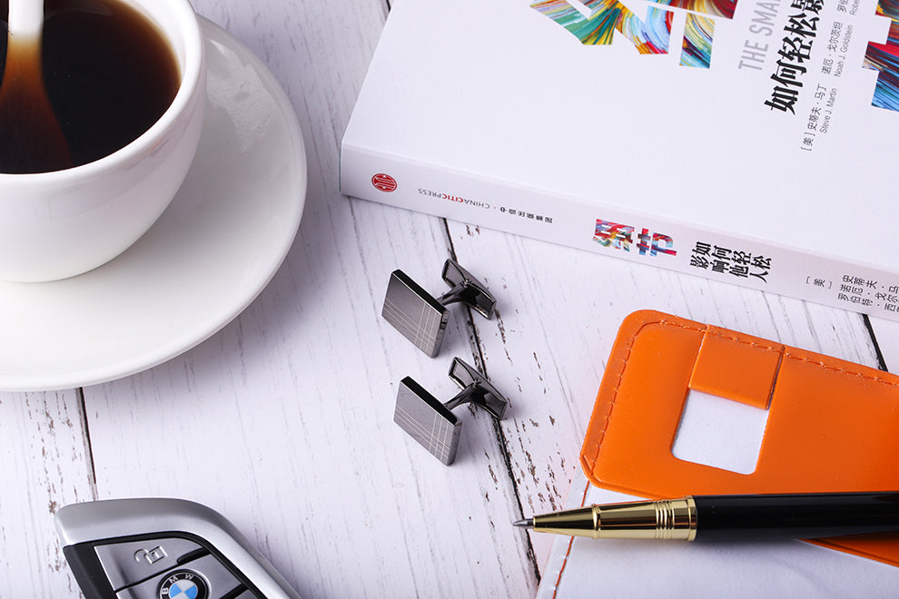 Square Striped Cufflinks