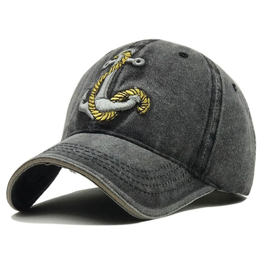 Anchor Embroidered Baseball Cap