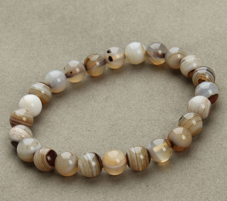 Aventurine Sandstone Round Bead Bracelets