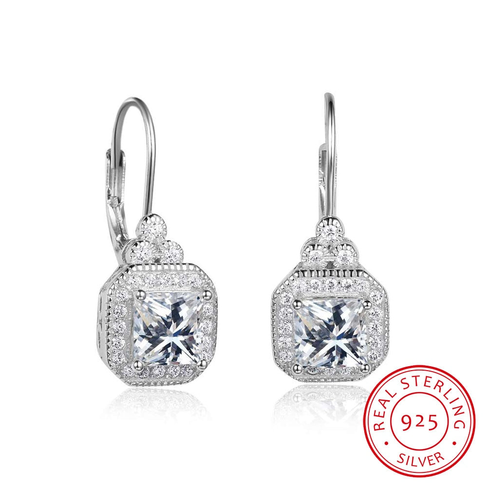 Halo Cushion Cut Earrings