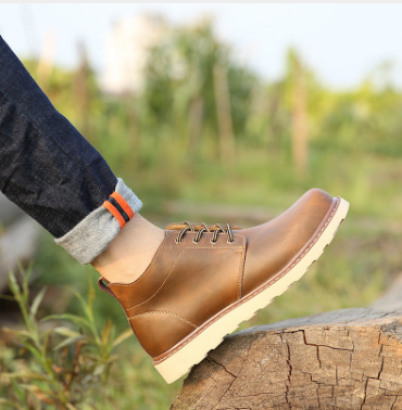 Men's Vintage Leather Ankle Boots