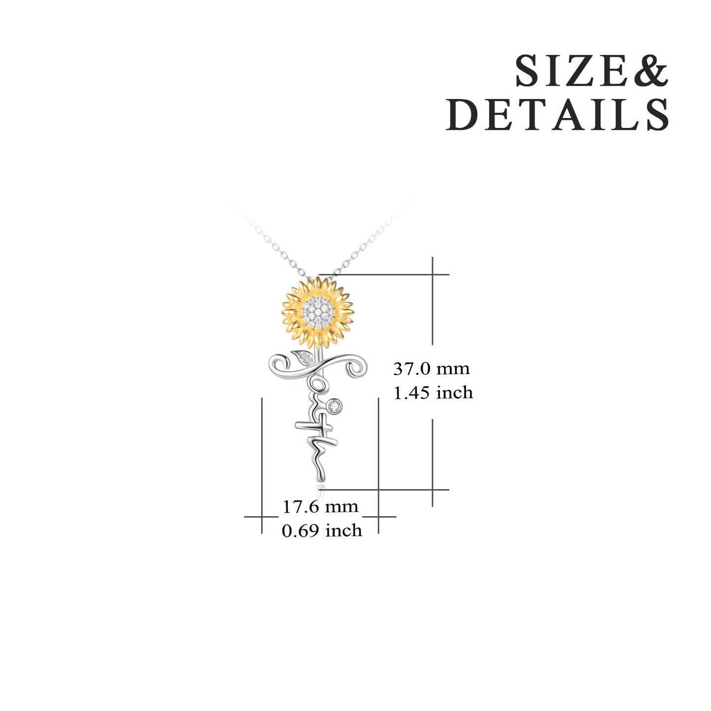 Sunflower Faith Pendant Necklace