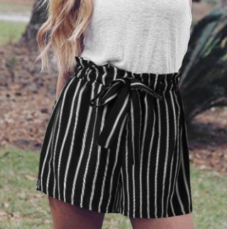 Striped Wide Leg Shorts