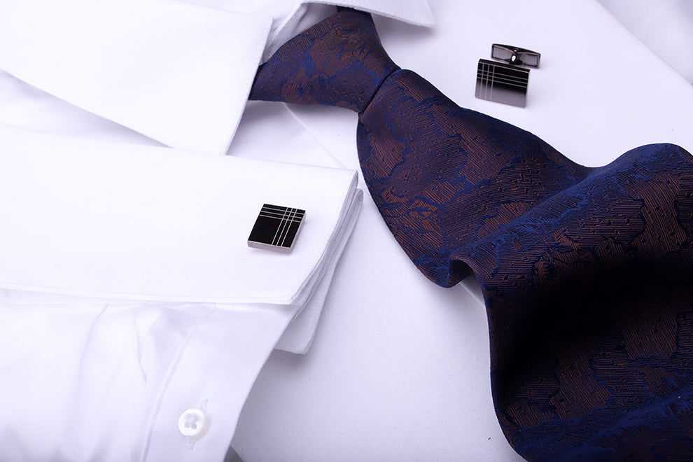 Square Striped Cufflinks