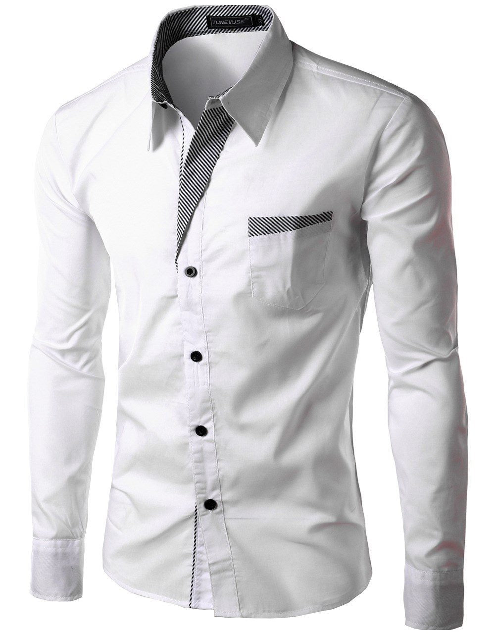 Men's Dress Shirts with Contrast Color Details