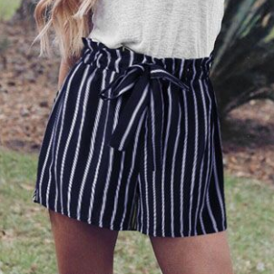 Striped Wide Leg Shorts