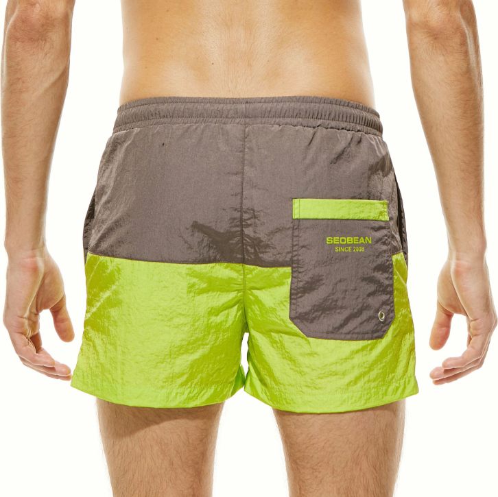 Slim Color Block Beach Shorts