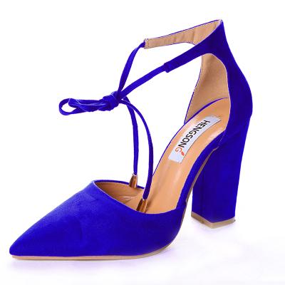 Simply Pointed Toe Wide High Heel Pumps