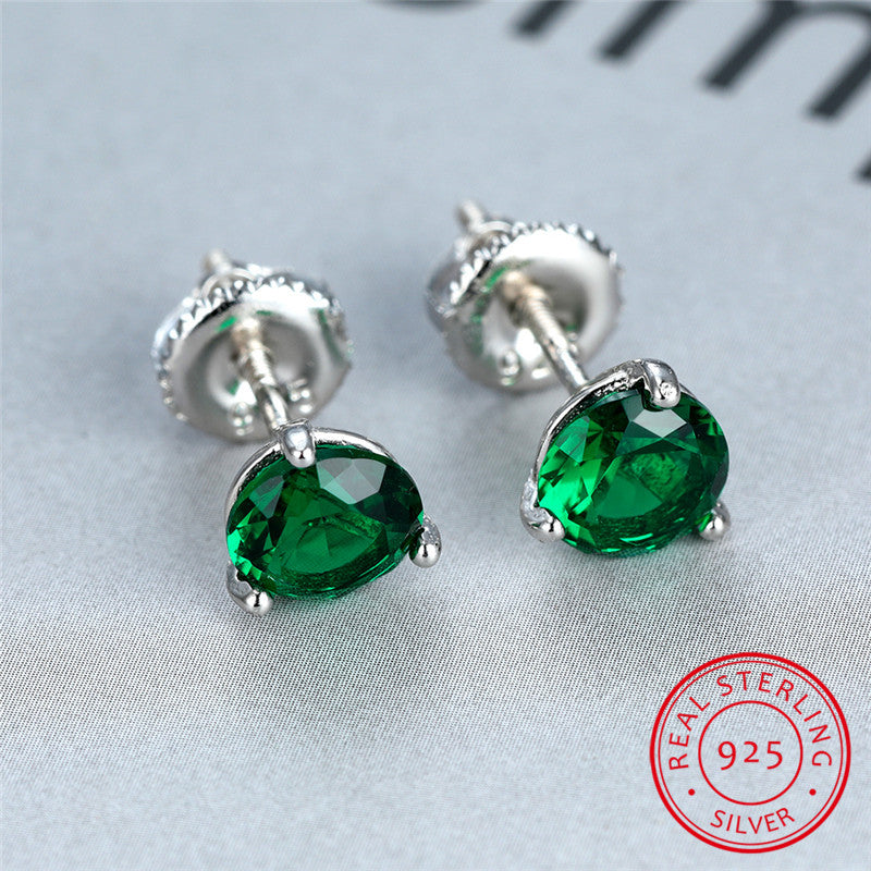 Green Diamond Earrings