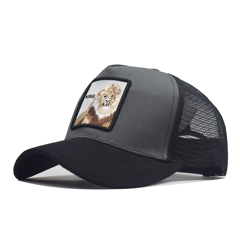 Animal Embroidery Net Baseball Cap