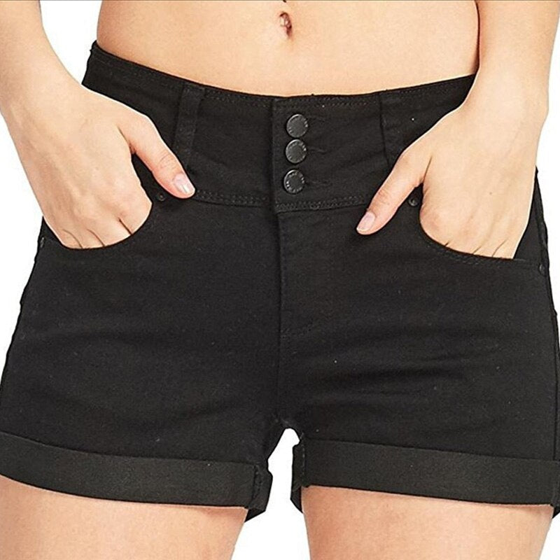 Denim Stretch Shorts