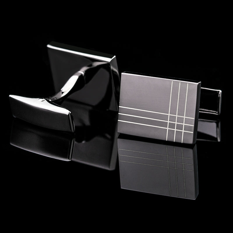 Square Striped Cufflinks