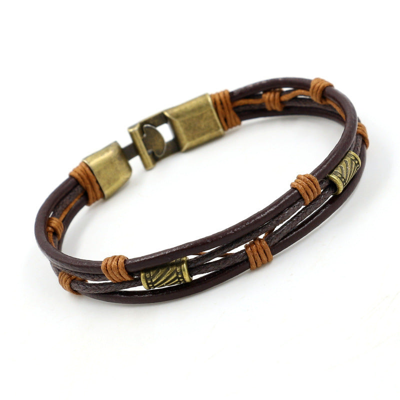 Men's Retro Braided Leather Bracelet