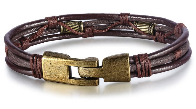 Men's Retro Braided Leather Bracelet