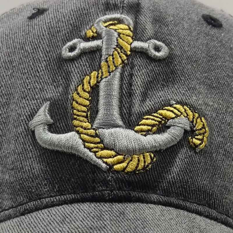 Anchor Embroidered Baseball Cap