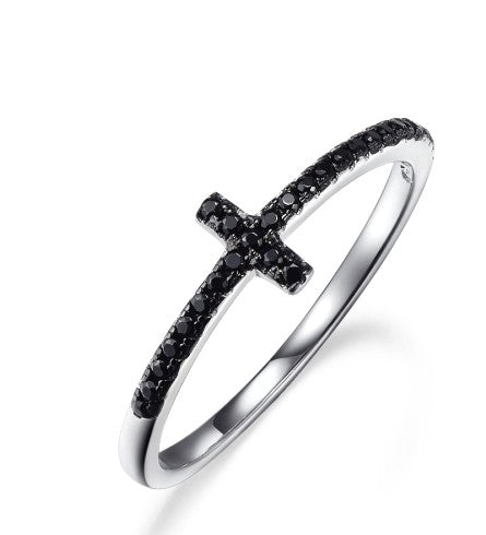 Black Cross Ring