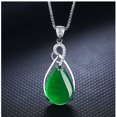 Tear Drop 925 Silver Necklace