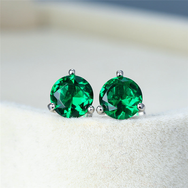 Green Diamond Earrings