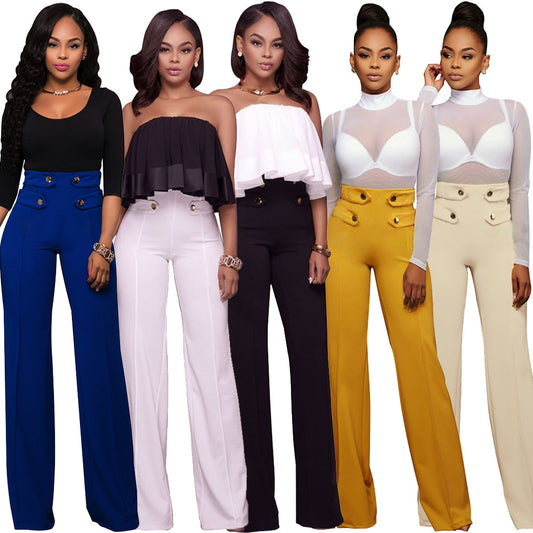 Women's Fashion Casual Wide Leg Pants