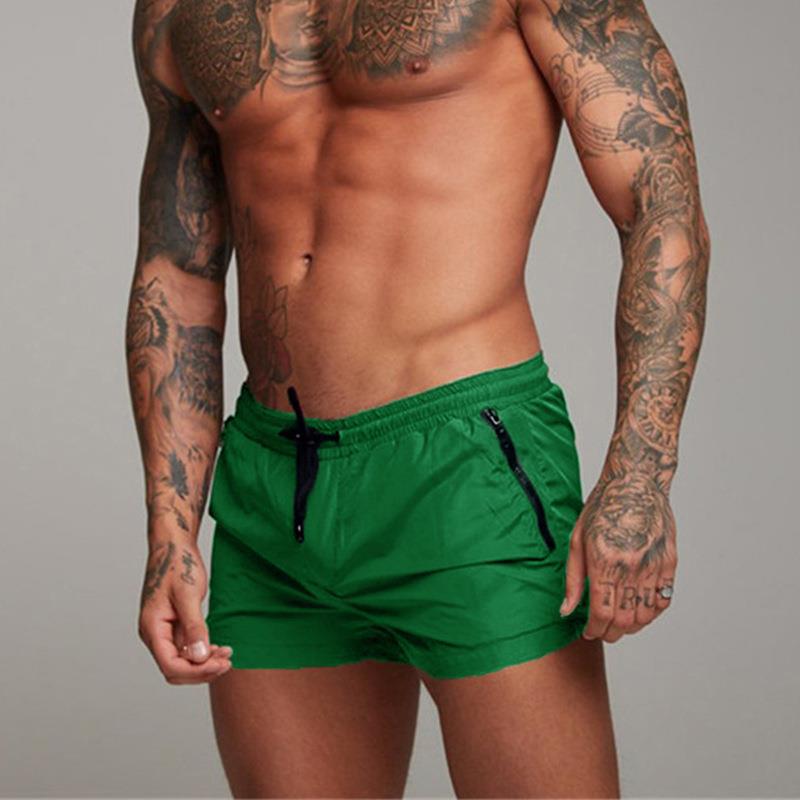 Men's Slim Quick Dry Running or Beach Shorts With Zipper Pockets