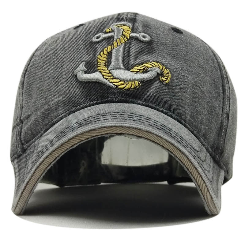 Anchor Embroidered Baseball Cap