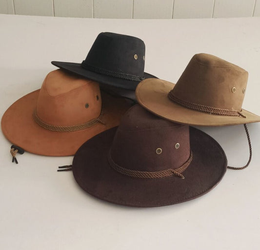 Velvet Cowboy Hat With Rope Accent