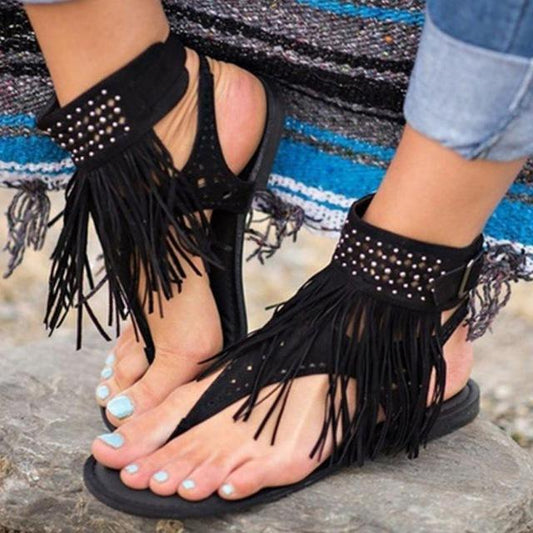 Boho Fringe Sandals