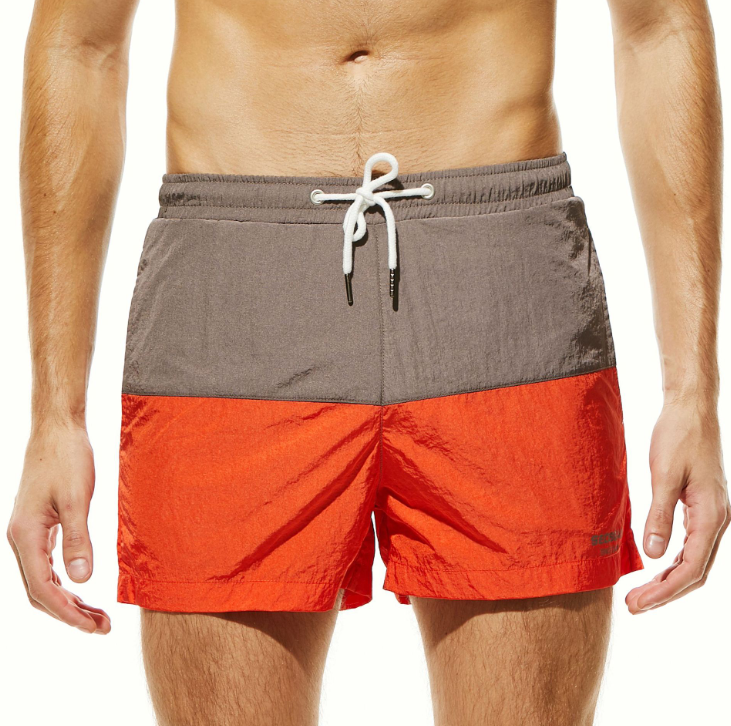 Slim Color Block Beach Shorts