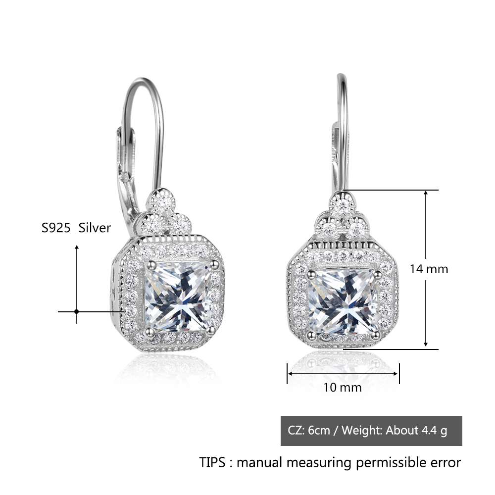 Halo Cushion Cut Earrings