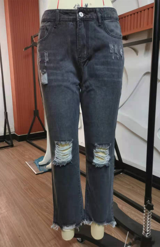 Ankle Length Ripped Jeans