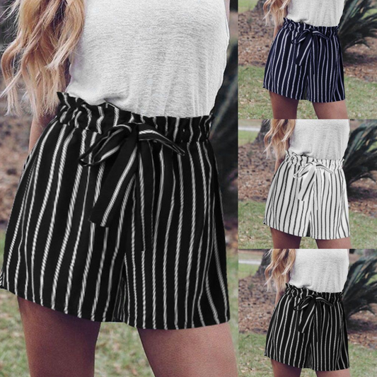 Striped Wide Leg Shorts