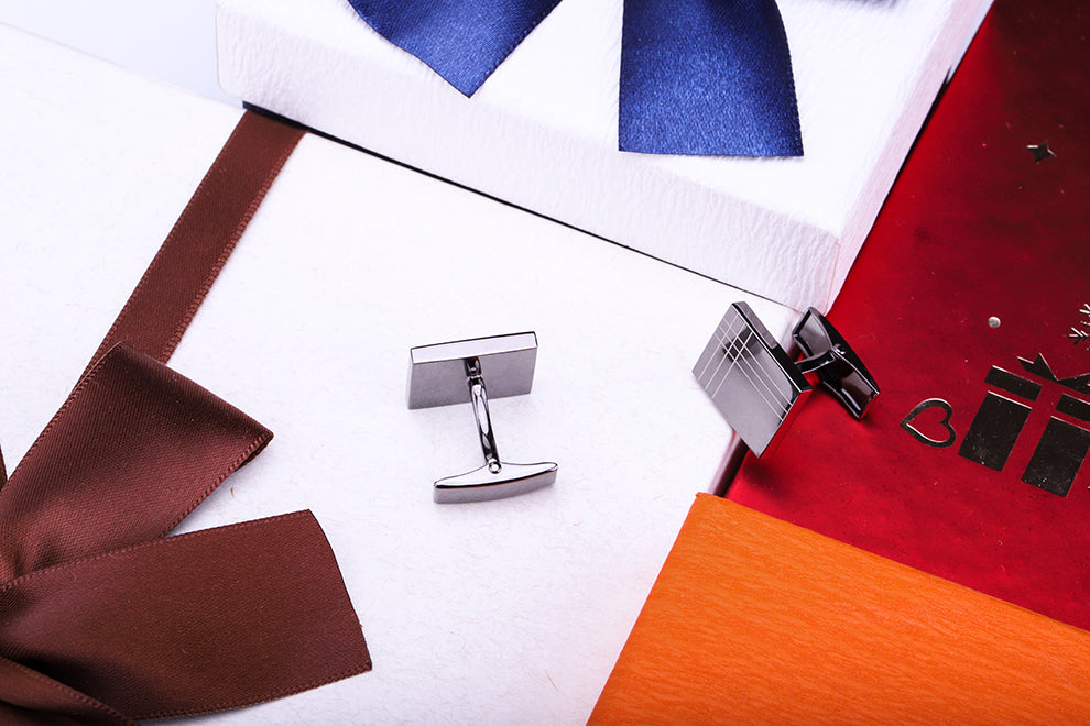 Square Striped Cufflinks