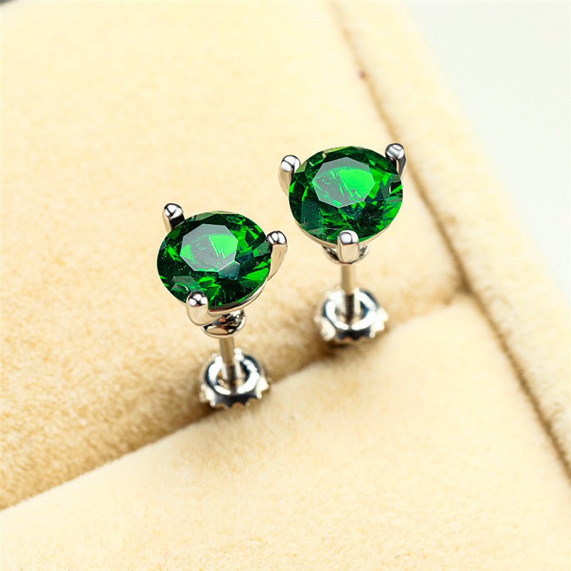 Green Diamond Earrings