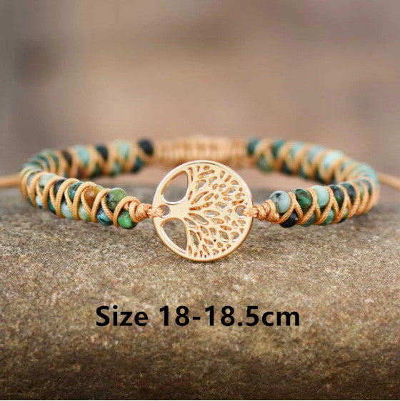 Natural Agate Beads, Hand-Woven Friendship Lover Bracelet