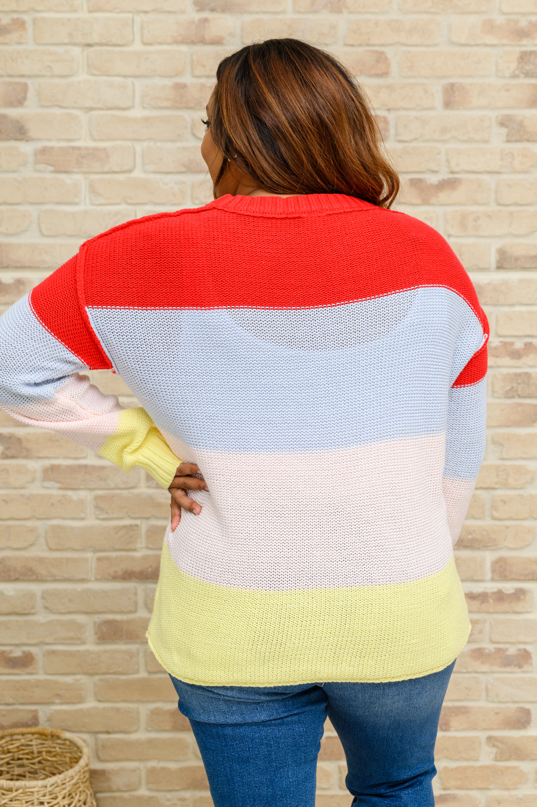 Bright Striped Knit Sweater