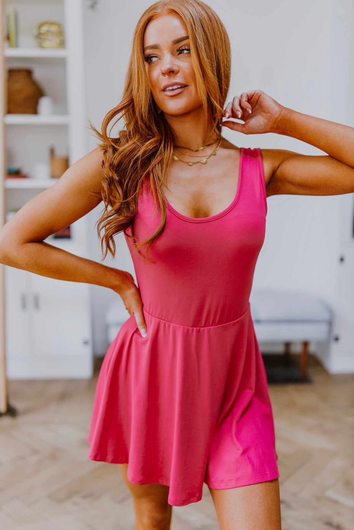 Think Pink Sleeveless Skort Dress