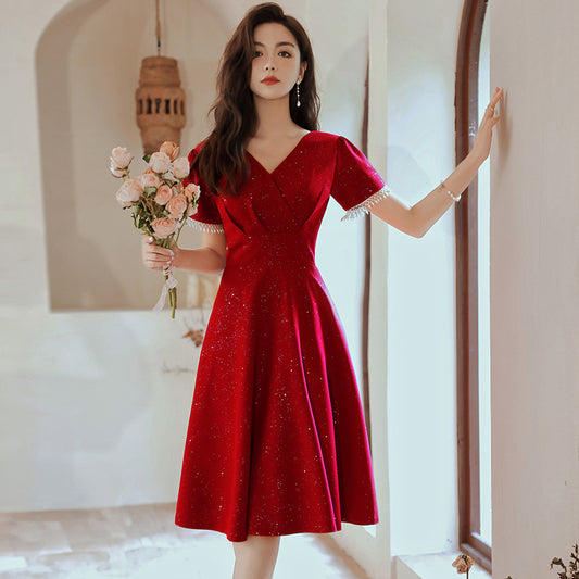 Red Sparkle Cocktail Dress