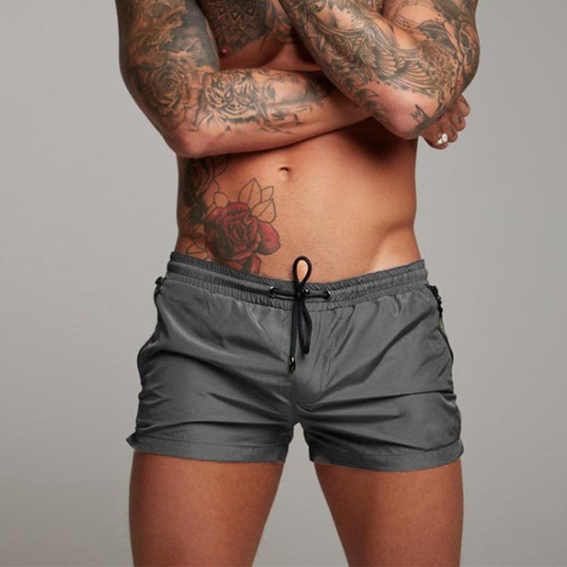 Men's Slim Quick Dry Running or Beach Shorts With Zipper Pockets