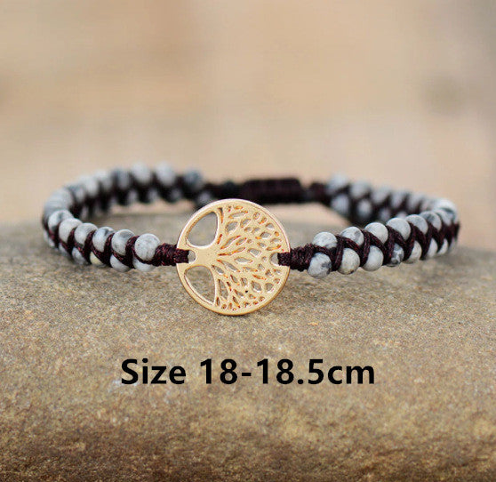 Natural Agate Beads, Hand-Woven Friendship Lover Bracelet