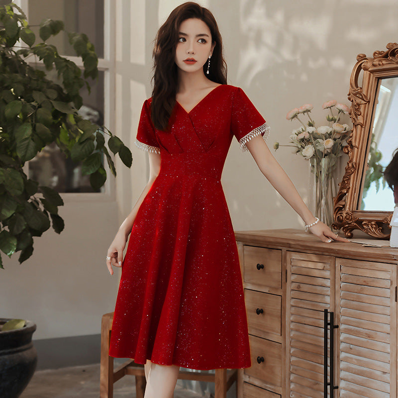 Red Sparkle Cocktail Dress