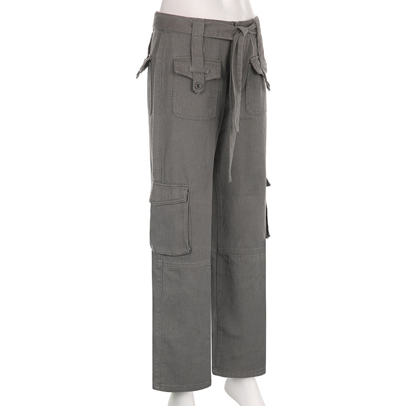 Vintage Multi Pocket Belted Pants