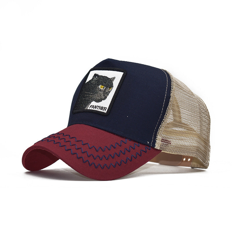 Animal Embroidery Net Baseball Cap