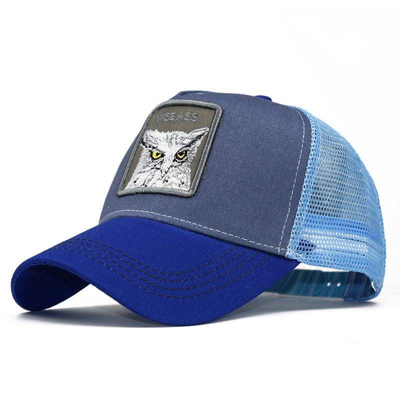 Animal Embroidery Net Baseball Cap