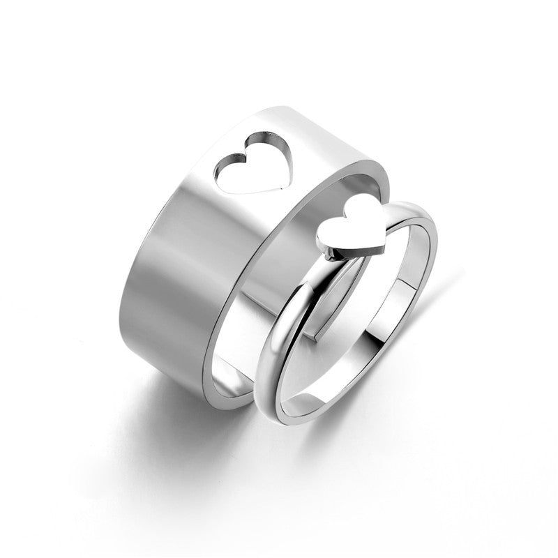 Simple And Versatile Couples Titanium Steel Ring