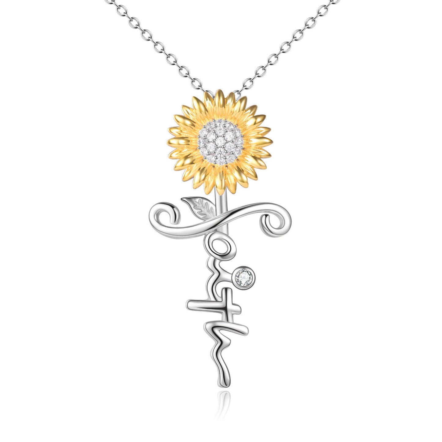 Sunflower Faith Pendant Necklace