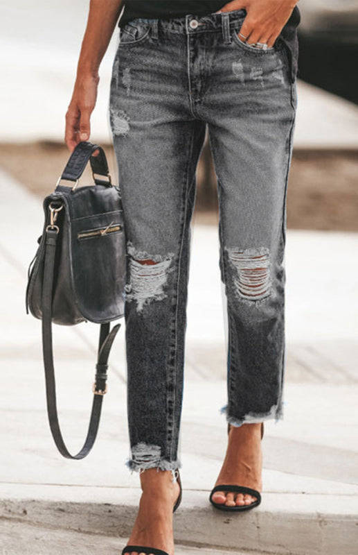 Ankle Length Ripped Jeans